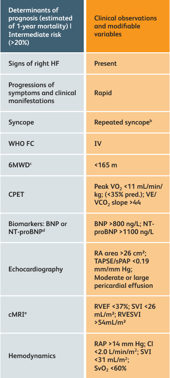 Table to assess patient high risk status (3-Strata Model)