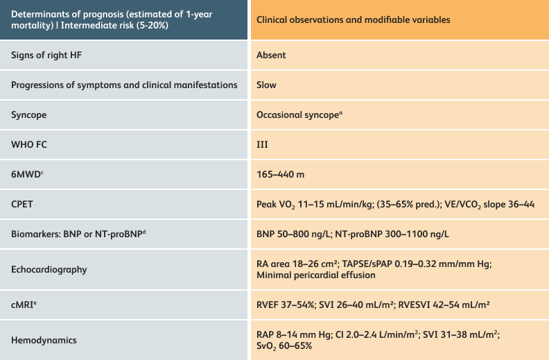 Table to assess patient Intermediate risk status (3-Strata Model)