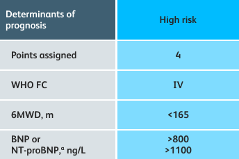 4 Strata Risk Assessment Table containing determinants of prognosis vs High Risk